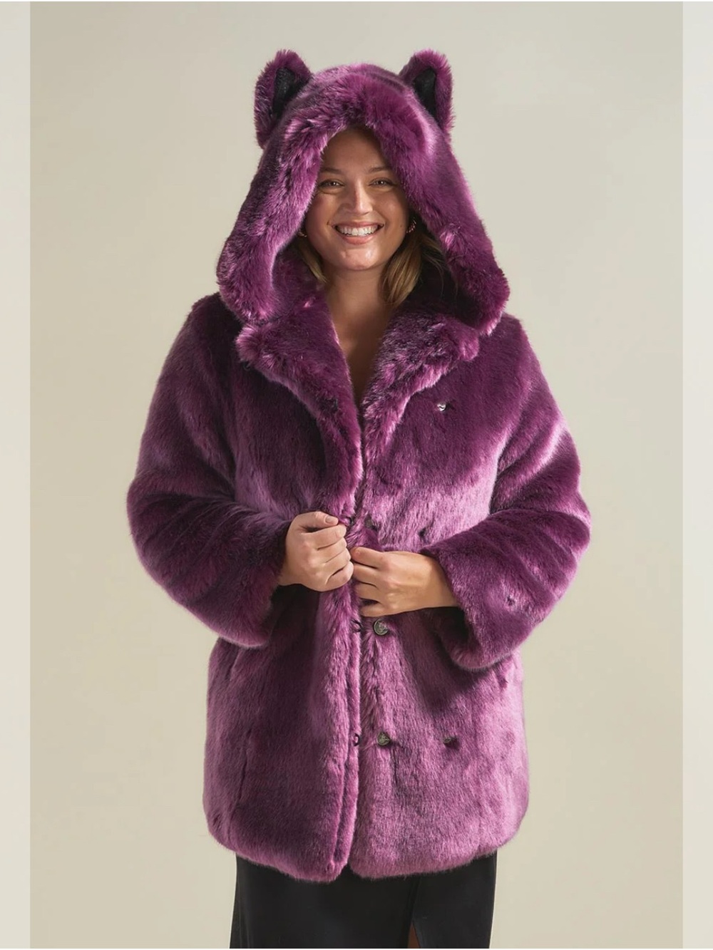 IN SEARCH OF LAVENDER WOLF SPIRITHOODS FUR COAT IN MEDIUM OR LARGE